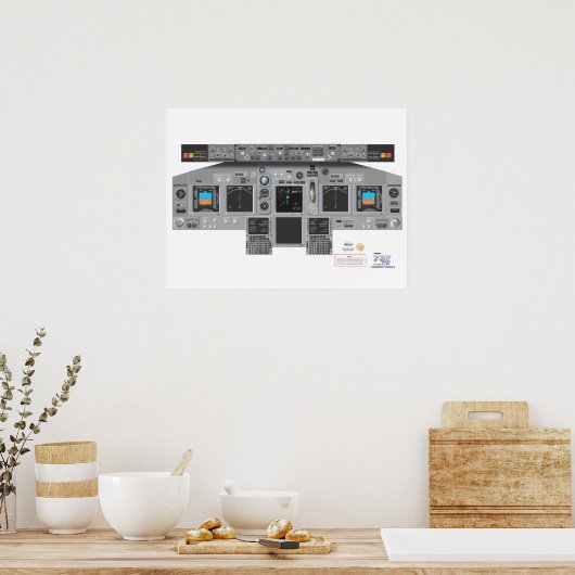 Poster Panneau avant 737NG (Cuisine)