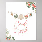 Poster Panneau Baby shower Apple Fall Cartes et Cadeaux (Devant)