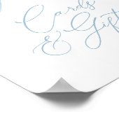 Poster Panneau Baby shower Blue Bowtie Boy Cartes et cade (Coin)