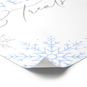 Poster Panneau Baby shower Blue Snowflake (Coin)