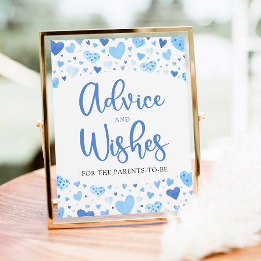 Poster Panneau Baby shower Blue Valentine Conseils et sou