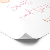 Poster Panneau Baby shower Boho Blush Rose Sweet Traiteme (Coin)