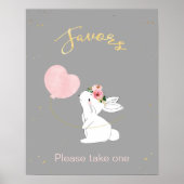 Poster Panneau Baby shower Bunny Them Faveurs (Devant)