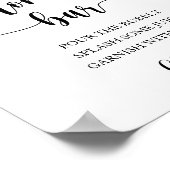 Poster Panneau Baby shower citron Momosa Bar (Coin)