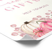 Poster Panneau Baby shower citrouille Cartes et Cadeaux (Coin)