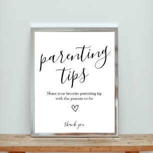 Poster Panneau Baby shower Conseils parents
