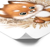 Poster Panneau Baby shower d'automne Favoriser (Coin)