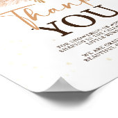 Poster Panneau Baby shower d'automne Merci (Coin)