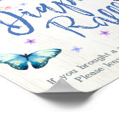 Poster Panneau Baby shower de calèche (Coin)