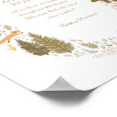 Poster Panneau Baby shower de chasse au Pacifique (Coin)