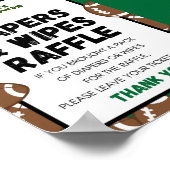Poster Panneau Baby shower de football (Coin)