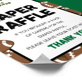 Poster Panneau Baby shower de football (Coin)