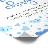 Poster Panneau Baby shower de la bouteille de Saint Valen (Coin)