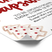 Poster Panneau Baby shower de Noël Rouge Heure d'hiver Ca (Coin)