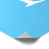 Poster Panneau Baby shower de typographie bleu garçon (Coin)