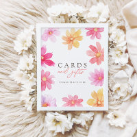 Panneau Baby shower des cartes et cadeaux d'été vi