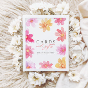 Poster Panneau Baby shower des cartes et cadeaux d'été vi