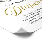 Poster Panneau Baby shower des Diapositives nocturnes fan (Coin)