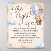 Poster Panneau Baby shower des plongeurs nocturnes (Devant)