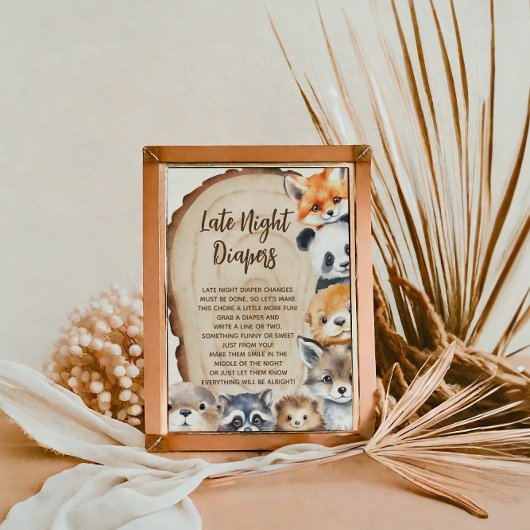 Poster Panneau Baby shower des plongeurs nocturnes