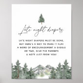 Poster Panneau Baby shower des plongeurs nocturnes de mon (Devant)