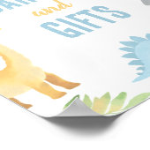 Poster Panneau Baby shower Dinosaur Cartes et Cadeaux (Coin)