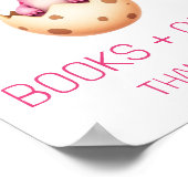 Poster Panneau Baby shower Dinosaure rose (Coin)