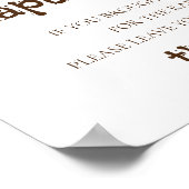 Poster Panneau Baby shower du chapelet de la couche Fée d (Coin)