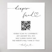 Poster Panneau Baby shower du fonds de couches de script  (Devant)