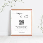 Poster Panneau Baby shower du fonds de couches de script 