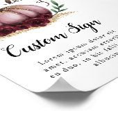 Poster Panneau Baby shower fille Citrouille rose (Coin)