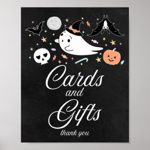 Poster Panneau Baby shower fille Halloween Cartes et cade