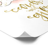 Poster Panneau Baby shower fille Halloween Cartes et cade (Coin)