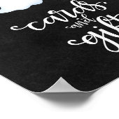 Poster Panneau Baby shower fille Halloween Cartes et cade (Coin)