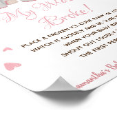 Poster Panneau Baby shower fille rose Mon Eau Broke Jeu (Coin)