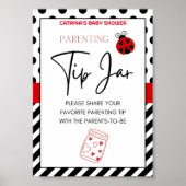 Poster Panneau Baby shower Ladybug (Devant)