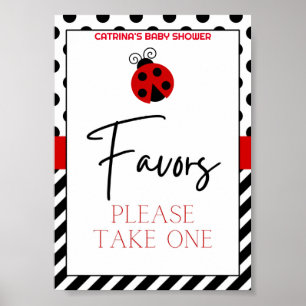 Poster Panneau Baby shower Ladybug