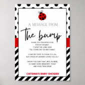 Poster Panneau Baby shower Ladybug (Devant)