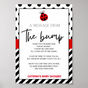 Poster Panneau Baby shower Ladybug