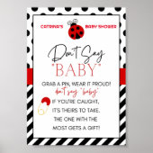 Poster Panneau Baby shower Ladybug (Devant)