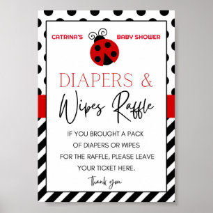 Poster Panneau Baby shower Ladybug