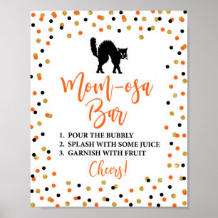 Poster Panneau Baby shower Momosa Bar Halloween