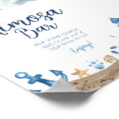 Poster Panneau Baby shower Nautique Mimosa Bar (Coin)