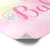 Poster Panneau Baby shower Pastel Rainbow Unicorn (Coin)