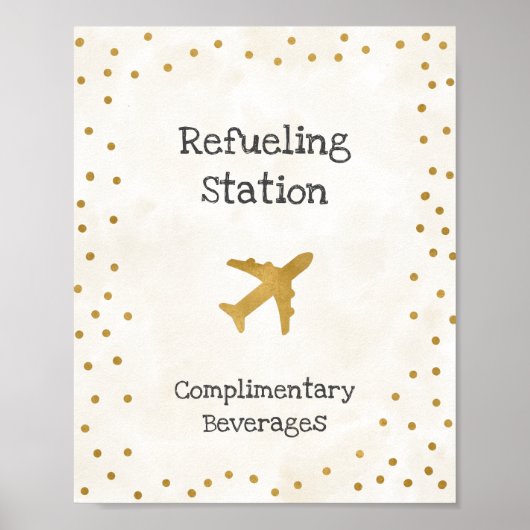 Poster Panneau Baby Shower Refueling Station (Devant)