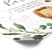 Poster Panneau Baby shower Safari Animaux Mimosa Bar (Coin)