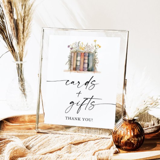 Poster Panneau Baby shower Storybook Cartes et cadeaux