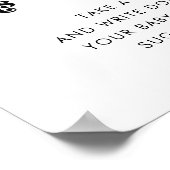 Poster Panneau Baby shower Suggestions de nom de script r (Coin)