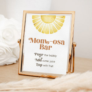 Poster Panneau Baby shower Sunshine Momosa Bar Boho