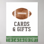 Poster Panneau Baby showers et cadeaux de football (Devant)